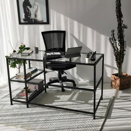 Hanah Home Escritorio de Estudio Master M101 Negro 130x60cm
